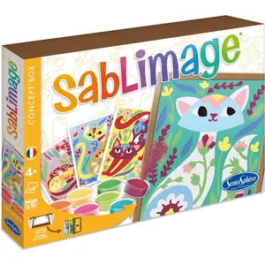 Sentosphere Sandbilder Katzen & Blumen pas cher