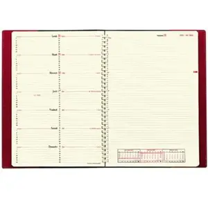 Agenda semainier de bureau spiralé Note 29 S Quo Vadis impala noir année 2010 pas cher