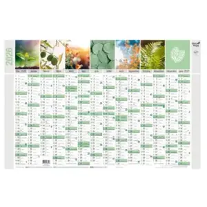 Calendrier De Banque Annuel Horizontal 67,5x43 Equology Papier Et Carton Recyclés pas cher