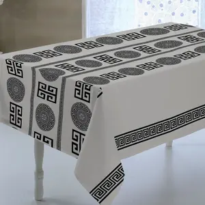 CALITEX Toile Cirée Licy Argent Finition Biais 140x250 cmVendu paramazon