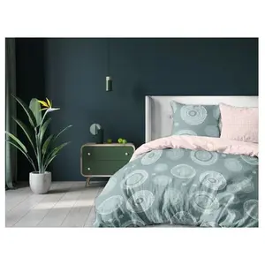 CALITEX Parure 3 pièces 240x220 cm Zagora, 100Pourcent_Coton, Bleu, 24... pas cher