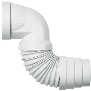 Pipe coudée extensible à coller - Wirquin - 70718813 - Blanc - Plastiq...Vendu parcdiscount