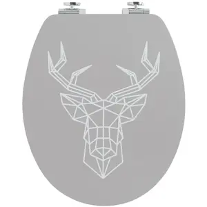 WIRQUIN Abattant trendy line Diplomat décor cerf pas cher