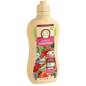Engrais liquide géranium - OR BRUN - NPK 3-3-6 - Stimulateur de croissance - 1 litreVendu parcdiscount
