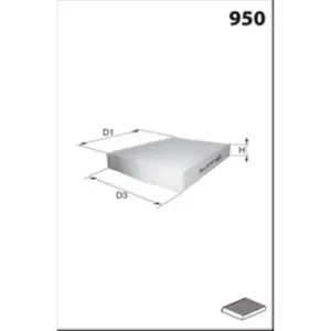 MECAFILTER Filtre d'habitacle (Ref: ELR7399) pas cher