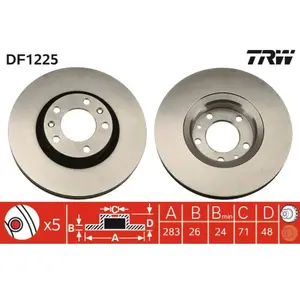 Remschijf voor DF1225 TRW pas cher