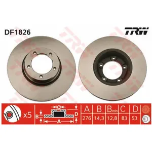 TRW DF1826 Jeu de Disques de Frein pas cher
