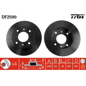 Remschijf voor DF2590 TRW
