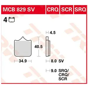 Comparateur de prix : TRW MCB829CRQ Plaquettes de Freins Racing Hyper Carbon, sans TÜV