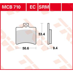 Comparateur de prix : TRW MCB710 Plaquettes de Freins Organique, TÜV Homologué