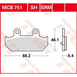 TRW MCB751SRM Plaquette de Frein