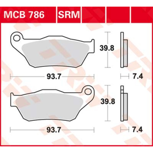 Trw Plaquettes De Frein Frittées Scooter Mcb786srm