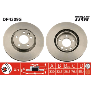 Remschijf voor DF4309S TRW pas cher