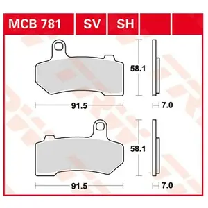 TRW MCB781SH Plaquette de Frein pas cher