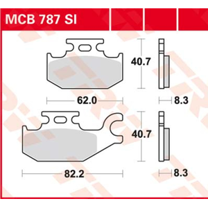 TRW Plaquettes de frein, et mâchoires moto, MCB787SI Sinter offroad