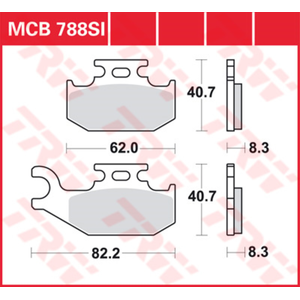 TRW MCB788SI Plaquette de Frein