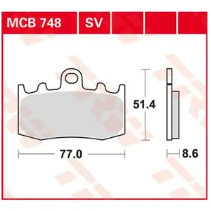 Trw Plaquettes De Frein Mcb748 pas cher