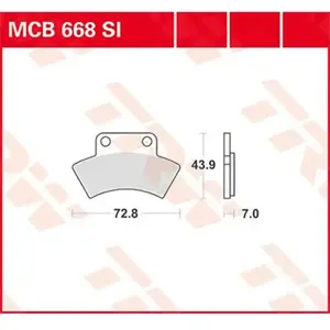 TRW MCB668SI Plaquettes de Freins Sinter, TÜV Homologué pas cher