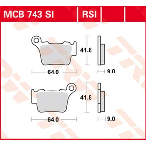 TRW MCB743SI Plaquettes de Freins Sinter, TÜV Homologué pas cher