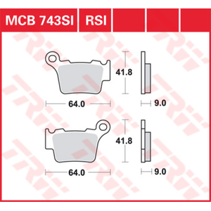 TRW MCB743RSI Plaquettes de Freins Sinter, TÜV Homologué pas cher