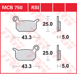TRW MCB750SI Plaquette de Frein pas cher