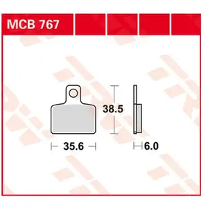TRW Lucas Remblok MCB767 pas cher