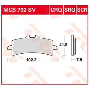 Trw Plaquettes De Frein Avant Hyper-carbon Racing Aprilia Rsv4 1000 Factory 10 pas cher