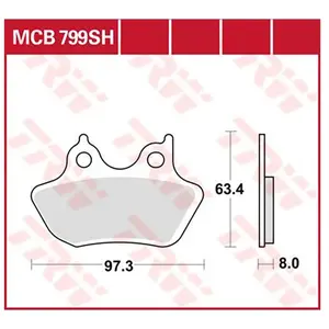 Comparateur de prix : TRW MCB799SH Plaquette de Frein