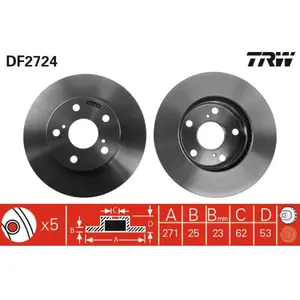 Remschijf voor DF2724 TRW pas cher