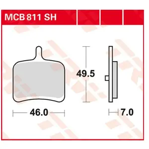TRW Lucas Sintered voering MCB811SH pas cher