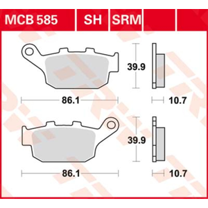 Comparateur de prix : TRW MCB585SH Plaquettes de Freins Sinter Street, TÜV Homologué