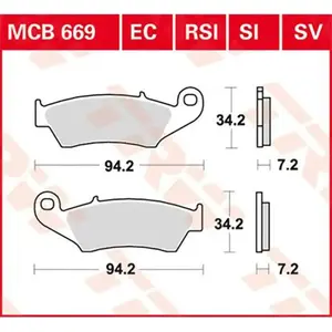 Trw Plaquettes De Frein Frittées Performance Offroad Aprilia Mxv 450 4...