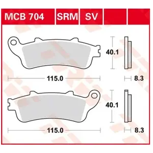 TRW MCB704 Plaquettes de Freins Organique, TÜV Homologué pas cher