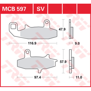 TRW Lucas Sintered voering MCB597SV pas cher