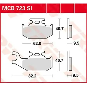 TRW MCB723SI Plaquette de Frein