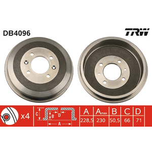 Comparateur de prix : Tambour De Frein Db4096 Trw