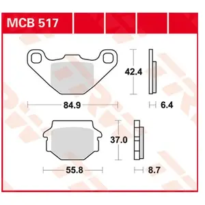 TRW MCB517 Plaquette de Frein pas cher
