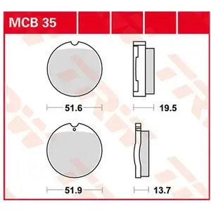 TRW Lucas Remvoering MCB35 pas cher