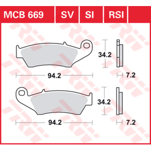 TRW Lucas TRW Lucas remblok MCB669SI Sinter Offroad