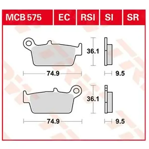 Trw Plaquettes De Frein Arrière Frittées Offroad Cpi Sahel 125 02