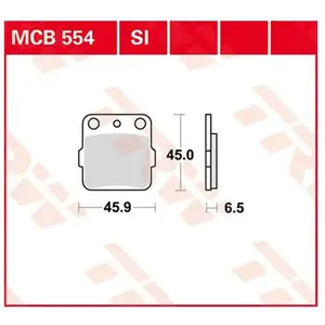 Comparateur de prix : TRW MCB554SI Plaquette de Frein