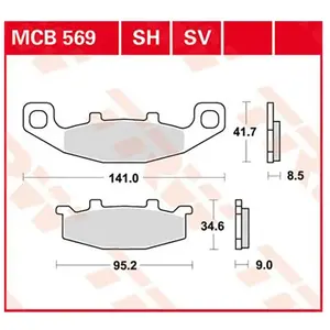 TRW MCB569 Plaquette de Frein pas cher