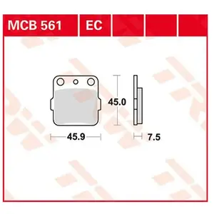 TRW MCB561SI Plaquettes de Freins Sinter, TÜV Homologué pas cher