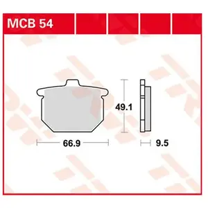Comparateur de prix : TRW MCB54 Plaquettes de Freins Organique, TÜV Homologué