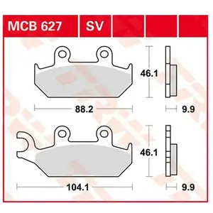 Comparateur de prix : TRW MCB627 Plaquettes de Freins Organique, TÜV Homologué