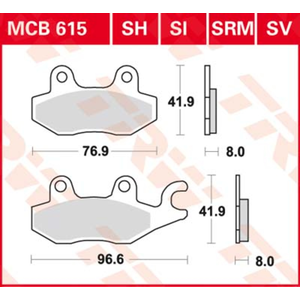 TRW MCB615SI Plaquette de Frein pas cher