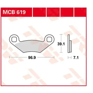 TRW MCB619 Plaquette de Frein pas cher