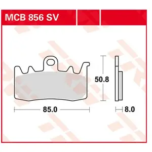 Comparateur de prix : TRW mCB856SV garnitures de frein