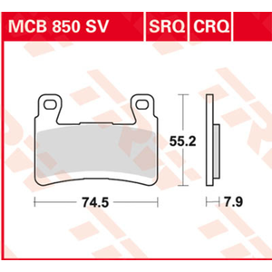 Trw Plaquettes De Frein Frittées Mcb850sv pas cher