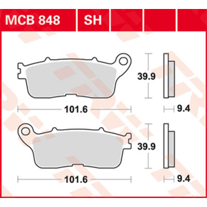 TRW Lucas Sintered voering MCB848SH pas cher